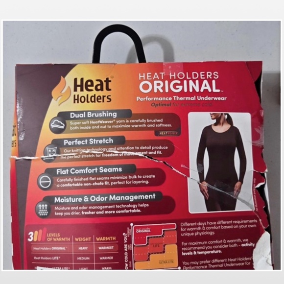 New Heat Holders Shirt Womens Medium Thermal Black Top Long Sleeve Active Outdoo - Picture 9 of 15